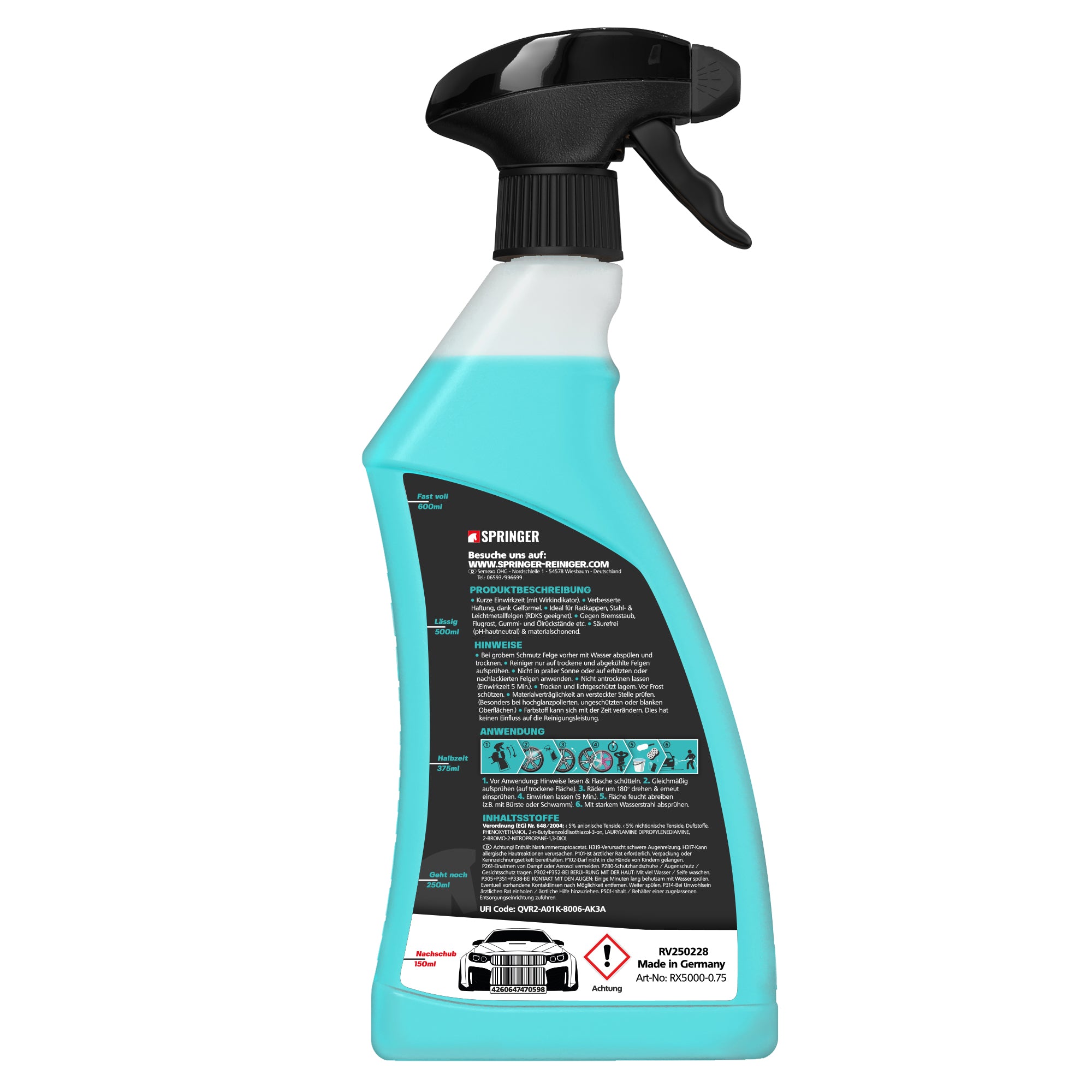 SPRINGER - RX5000 - Felgenreiniger - Made in Germany