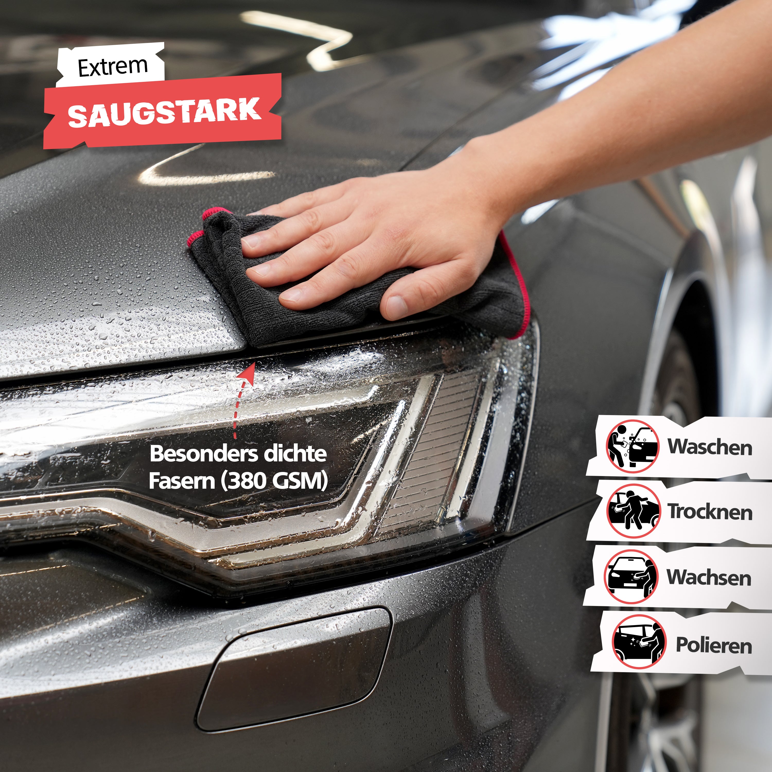 SPRINGER - ZX1300 - Auto Mikrofasertuch 40 x 40 cm - Assembled in Germany