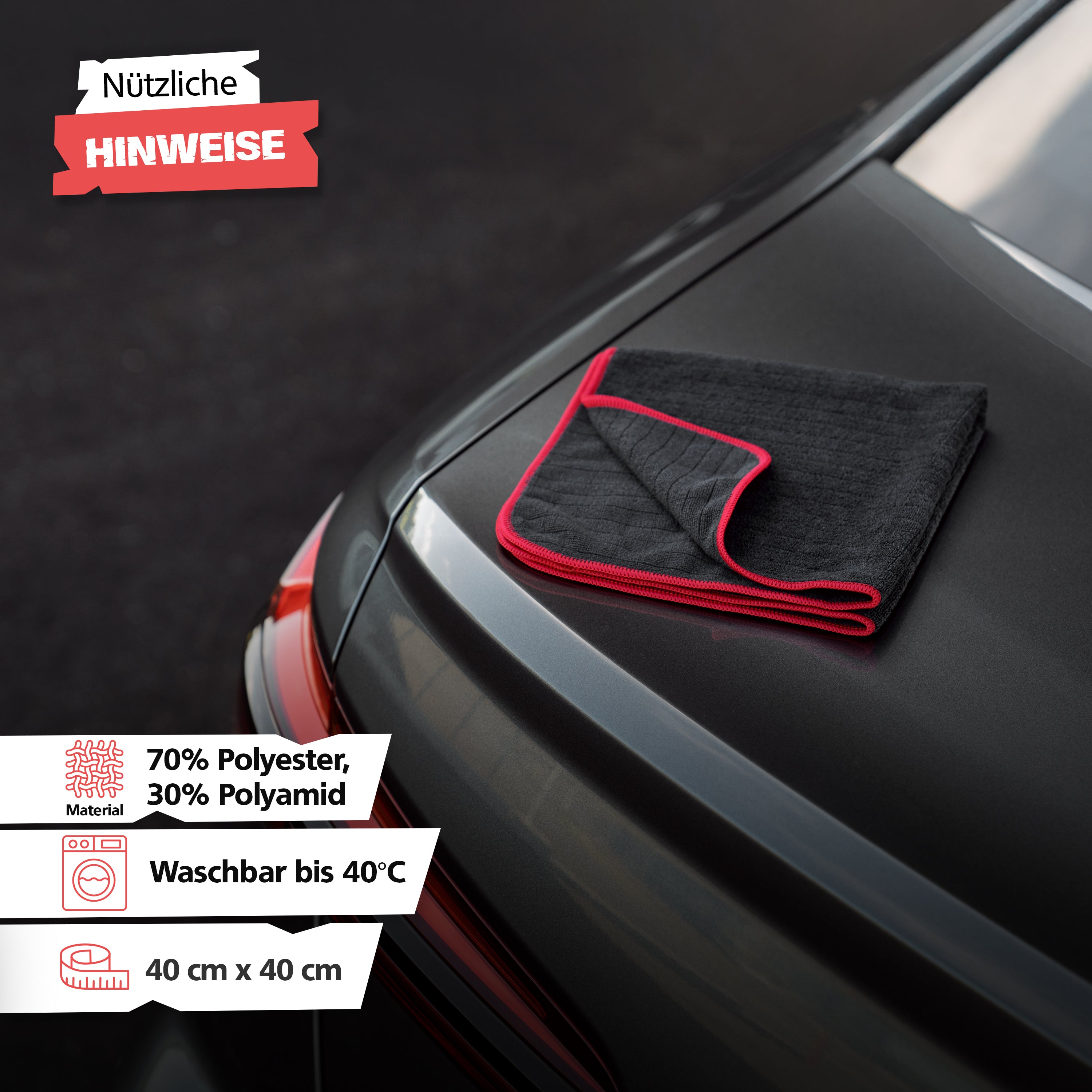SPRINGER - ZX1300 - Auto Mikrofasertuch 40 x 40 cm - Assembled in Germany