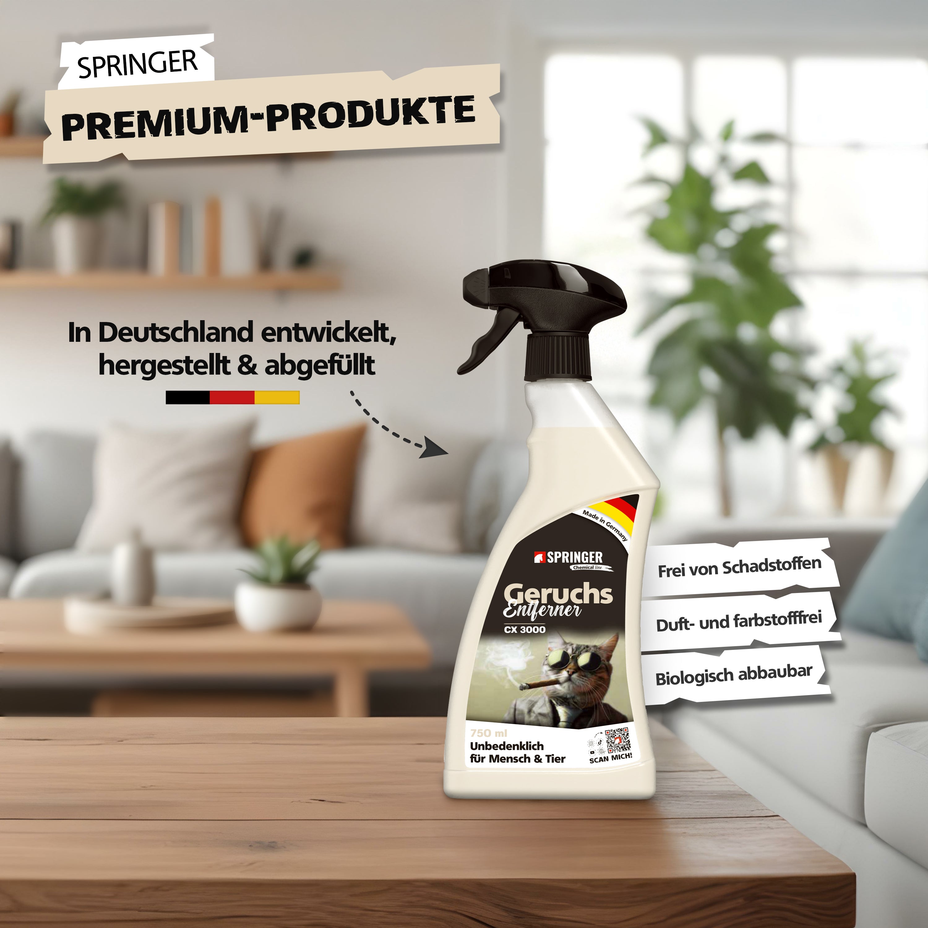 SPRINGER - CX3000 - Geruchsentferner - Made in Germany