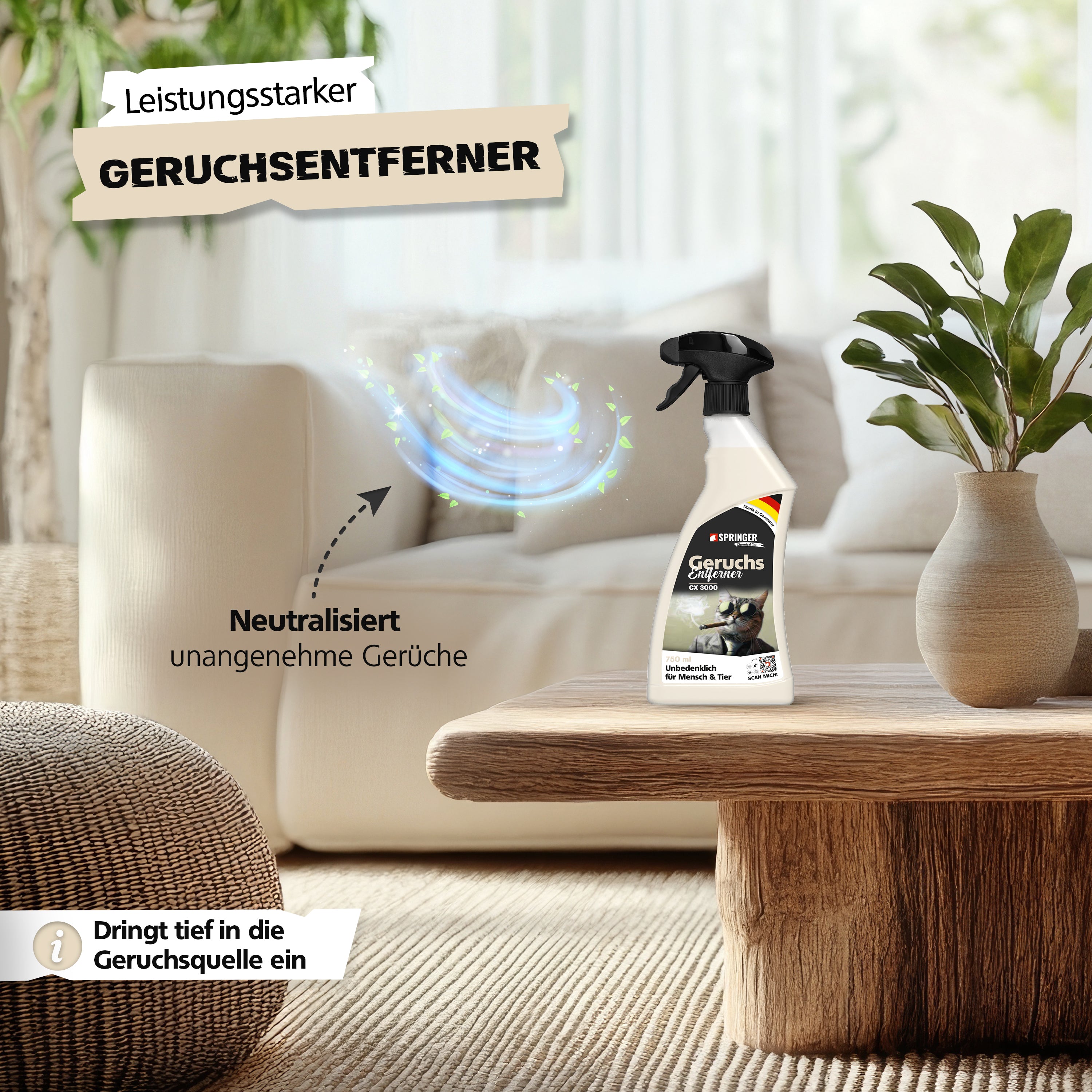 SPRINGER - CX3000 - Geruchsentferner - Made in Germany