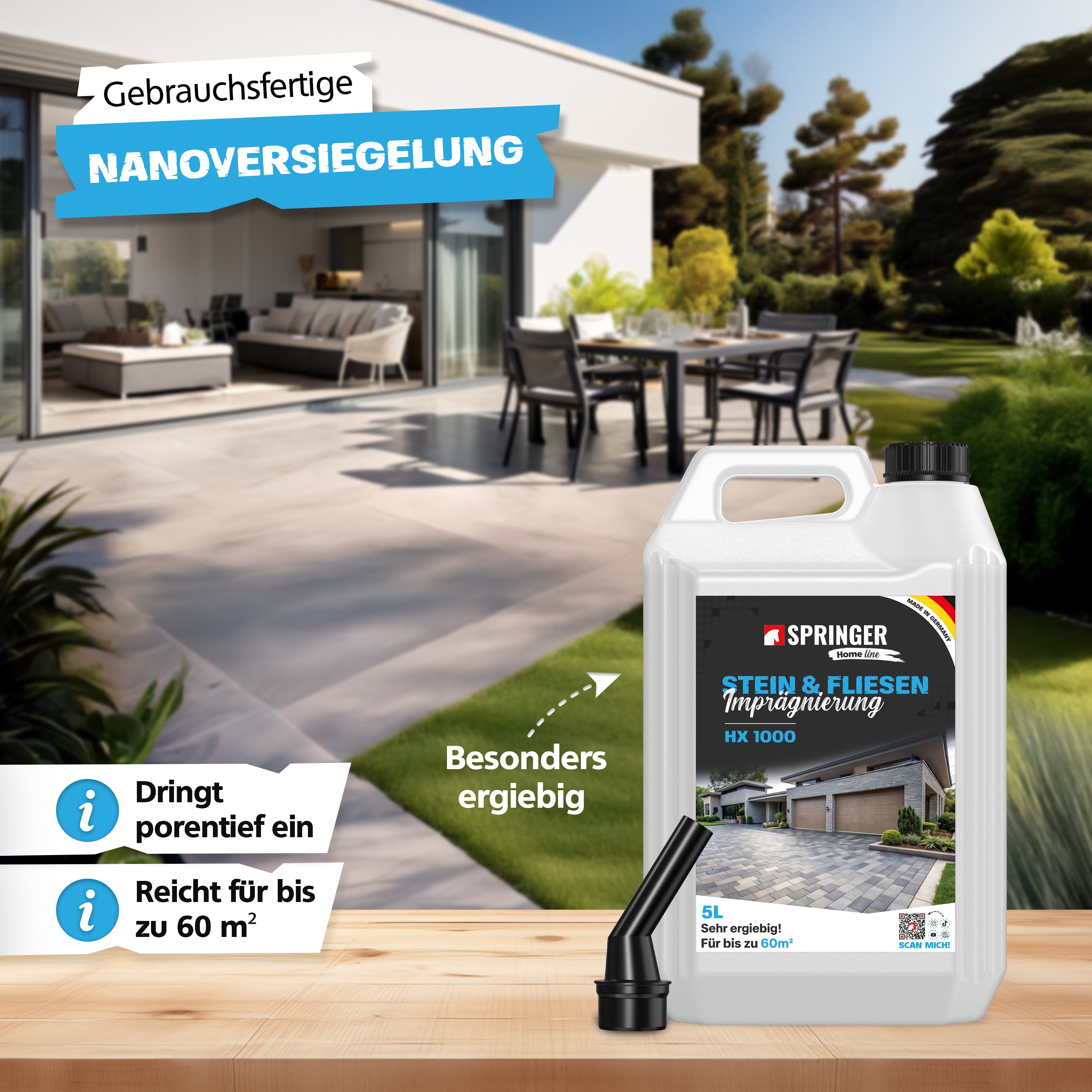 SPRINGER - HX1000 - Stein- und Fliesenversiegelung - Made in Germany