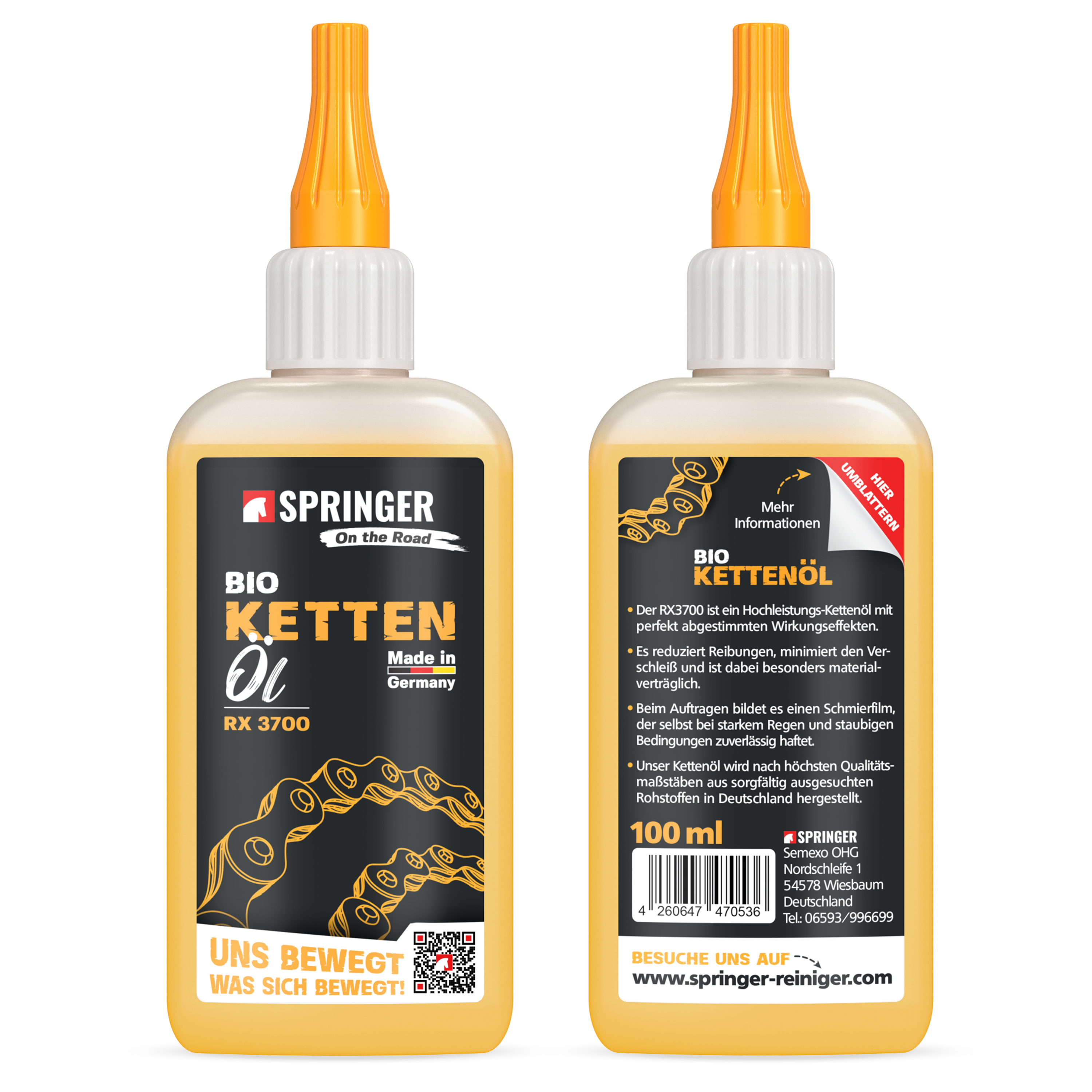 SPRINGER - RX3700 - Bio Fahrrad Kettenöl - Made in Germany