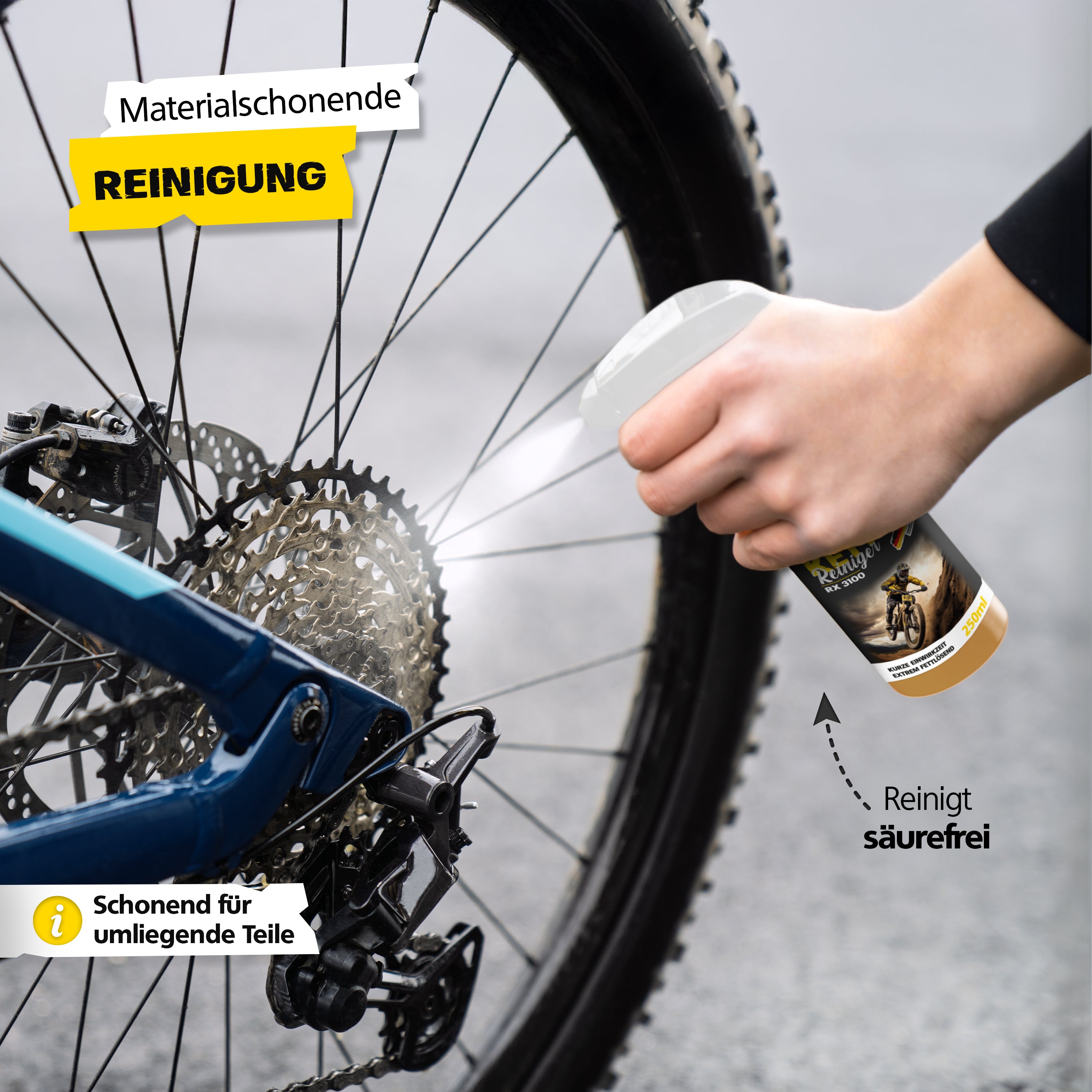 RX3100 - Antriebs- & Kettenreiniger für Fahrrad